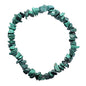 Zenergy Gems Charged Premium Natural Crystal Chip Bead Bracelet + Moroccan Selenite Charging Crystal [Included] - color: Malachite (Natural - No Dyes)