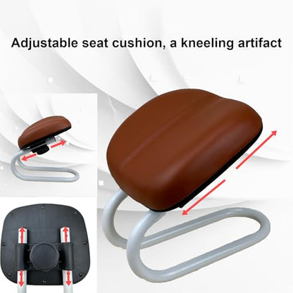 Meditation Seat - Yoga Chair and Japanese Low Stool, Metal Frame Yoga Stoooool Adjustable Height, Bench Seat, Meditation Accessories, Non-Slip Leg Sleeve, Portable Chair for Home Yoga Studio