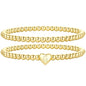 M MOOHAM Gold Initial Bracelets for Women Girls - 14K Gold Plated Bracelet for Women Trendy Letter A-Z Bracelets Dainty Heart Bracelet, Personalized Jewelry Gifts - color: G