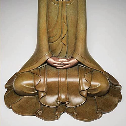Buddha Meditation Statues Copper Zen Sculpture Figurine Desk Decor Ornaments Crafts Home Living Room Decoration 27.5X20x16cm
