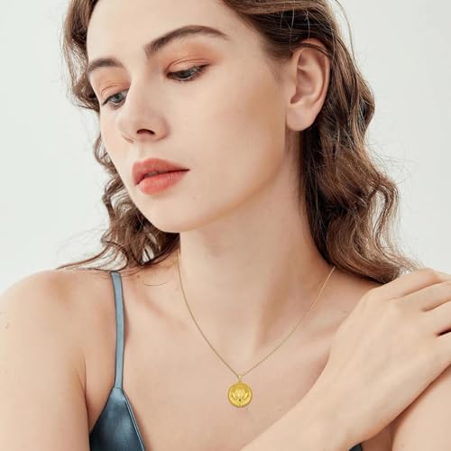 Evil Eye Necklace for Women 925 Sterling Silver, Protection Necklace with Blue Evil Eye Charm, Evil Eye/Lotus Pendant Jewelry, Birthday Christmas Gifts for Her - style: Lotus Evil Eyes 03