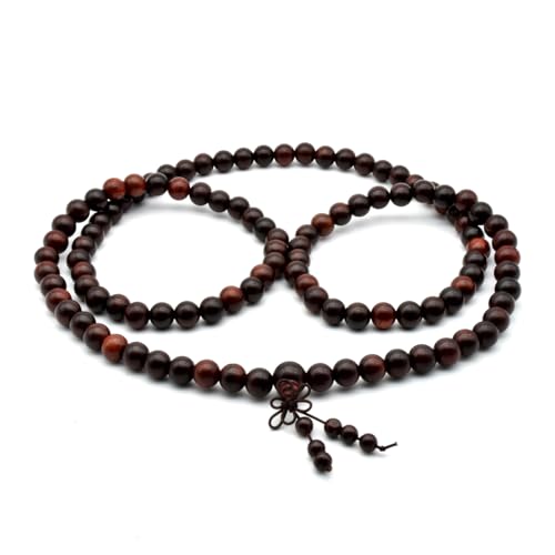 Zen Dear Unisex Natural Rosewood Prayer Beads Buddha Buddhist Prayer Meditation Mala Necklace Bracelet - style: 10mm*108