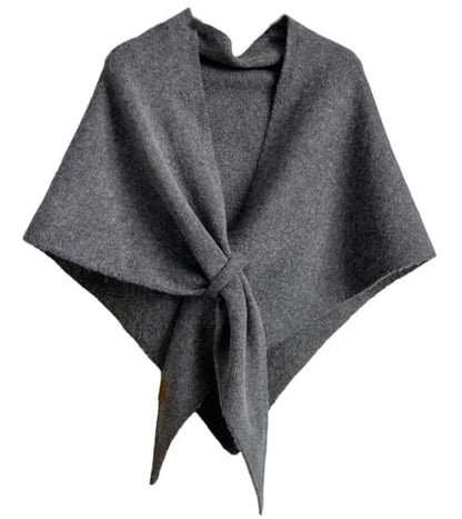 Pashmina Shawl Wraps for Women, Knitted Shawls and Wraps Cardigan Cape Wool Cashmere Shoulder Top Sweater Shawl Scarf - color: Dark Grey