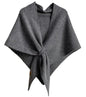Pashmina Shawl Wraps for Women, Knitted Shawls and Wraps Cardigan Cape Wool Cashmere Shoulder Top Sweater Shawl Scarf - color: Dark Grey
