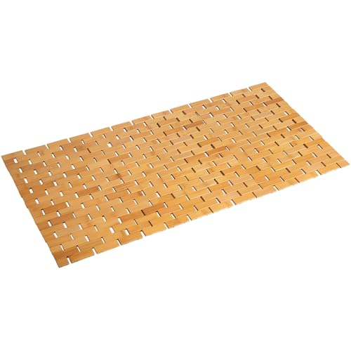 Bath Mat Bathroom Runner Long Large Rugs Floor Wood Shower Bathtub Waterproof Non Slip Accessories 16x34 Inch Easy to Clean, Natural, 1 pc - color: Natural, size: 34" x 16" (Rectangular)