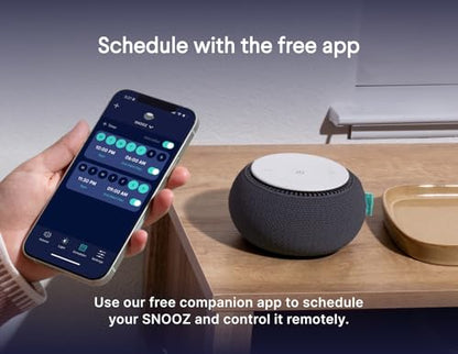 SNOOZ Smart White Noise Machine - Real Fan Inside for Non-Looping Sound, Portable Sleep Aid for Adults, Dogs, Pets, Travel, Home, Bedroom, Sleeping, Office Privacy, Therapy, & Baby Registry - Charcoal - color: Charcoal