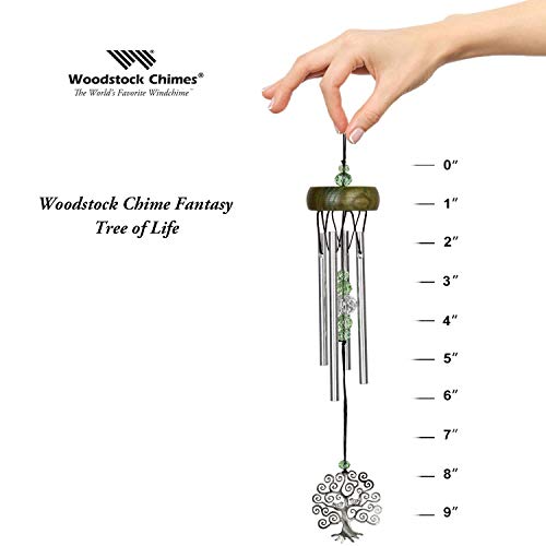 Woodstock Chimes Signature Collection, Fantasy, Tree of Life 10'' Décor Designs - Small Chimes Wind Chimes for Outdoor, Patio, Home or Garden Décor (WCFTL)