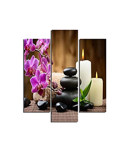 Homemania Stones – 3 Pieces – Zen – from Living Room, Room – Multi-Coloured MDF – 57 x 0.3 x 60 cm