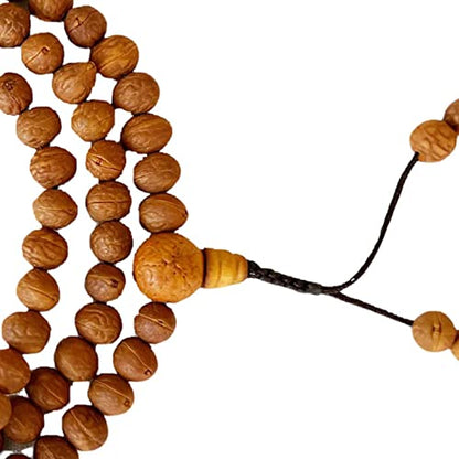 Agan Traders 108 Mala Prayer Beads Necklace for Men & Women – Tibetan Buddhist Prayer Beads Wrist Mala - Handmade Yak Bone Japa Mala Beads for Meditation, Yoga & Healing - color: Bodhi- 8mm
