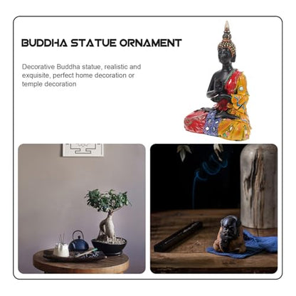Ipetboom Delicate Buddha Statue Resin Sculpture for Home and Garden Decor Compact Zen Meditation Ornament with Vivid Details Peaceful Inspirational Gift for Family and Friends