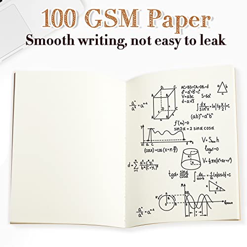 Sabary 72 Pack Kraft Paper Notebook Journals 5.5 Inch x 8.3 Inch A5 Notebook in Bulk Softcover Ruled for Writing Sketch Travel Journal with 60 Pages 30 Sheets(Brown,Unlined) - color: Brown, style: Unlined