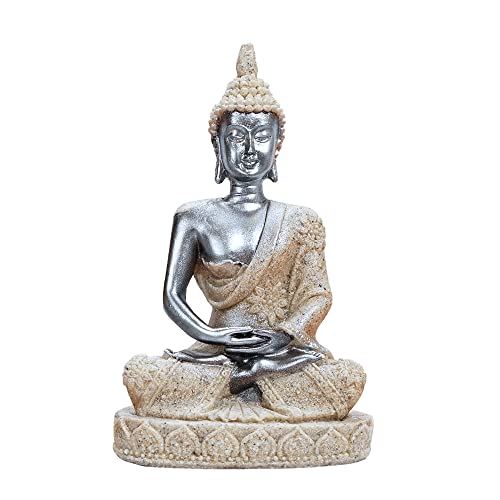 HYFAN Mini Small Meditation Buddha Statue Harmonious Yoga Figurine Collectible Craft Feng Shui Sculpture Decor for Home Office Shelf Desktop (Black 4) - color: Black 4
