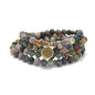 108 Natural Stone Mala Beads Yoga Bracelet with Lotus Charm - style: Indian Agate