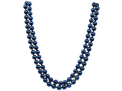 Amazing Gemstone Japa Mala 108 Prayer Beads Necklace and Wrist Mala Bracelet for Meditation - color: Blue Peacock Hematite, size: Hand Knotted
