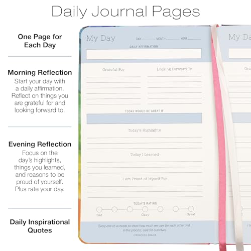 Five Minute Self Care Journal - Rainbow Petals - style: Rainbow Petals