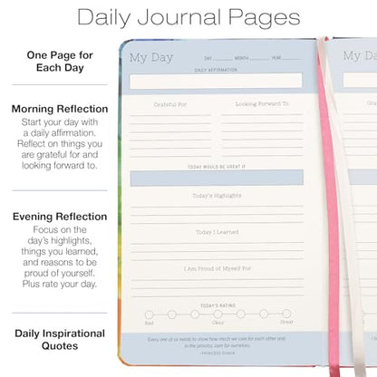 Five Minute Self Care Journal - Rainbow Petals - style: Rainbow Petals