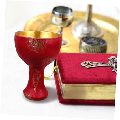 Ciieeo Holy Cup Resin Decorative Goblet for Worship Sacrifice Cup for Home Altar Ceremonies Elegant Tabletop Prop for Religious Rituals
