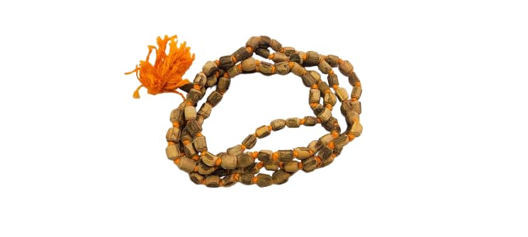 Tulsi Basil Japa Mala Necklace Handmade Religious Jaap/Meditation Bead Prayer Beads, Wrist Mala Wrap (Size: 6-8MM)