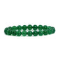 Justinstones Gem Semi Precious Gemstone 8mm Round Beads Stretch Bracelet 7 Inch Unisex - color: Green Agate
