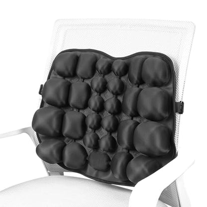Lumbar Support Pillow for Car & Office Chair - Tailbone Pain Relief Air Seat Cushion for Driver, Wheelchair, Airplane Seat, Travel