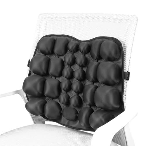 Lumbar Support Pillow for Car & Office Chair - Tailbone Pain Relief Air Seat Cushion for Driver, Wheelchair, Airplane Seat, Travel