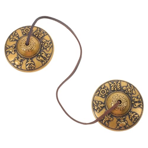 SUPVOX Brass Meditation Chime Bell Vintage Bell for Yoga Spiritual Practices and Feng Shui Decor Elegant Design Crisp Sound for Beginners and Musicians