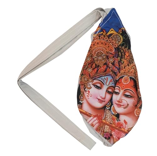 Cotton Japa Meditation Jholi Devotional Print | Traditional Chanting Bead Pouch for Mala | Handcrafted Prayer Accessory