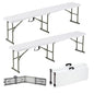 6ft Plastic Folding Bench with Carrying Handle & Lock, Portable Outdoor Bench in Garden Picnic Camping Dining Party Seat, Waterproof Bench for Soccer Activities, Firm and Durable (2Pack C) - size: 2Pack C