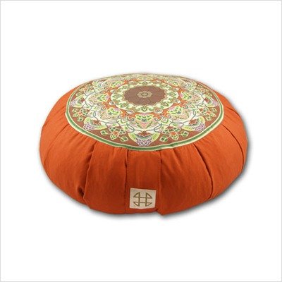 Zafu Meditation Cushion, Brocade Bamboo Night