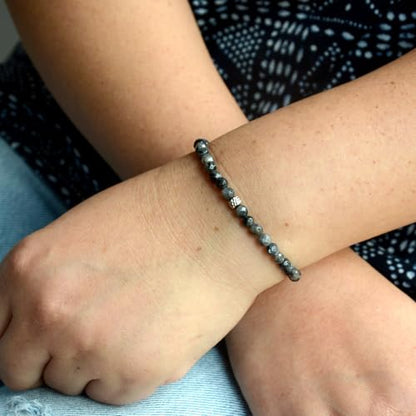 Handmade Stretch Gemstone Bead Bracelet - 4mm Natural Women's Jewelry