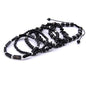 5Pcs Healing Crystal Bracelet for Women Men, Handmade Adjustable Gemstone Bracelets Beaded Reiki Energ Bracelet Set Jewelry Gifts for Women Men - color: Black Onyx