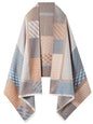 Women's Reversible Pashmina Shawl Wrap for Women Big Scarf Holiday Gifts - color: Brown-blue-grey