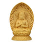 Ulalaza Boxwood Buddha Statue Solid Wood Carvings Carved Locker Box Sculpture Decoration - color: S6-yellow