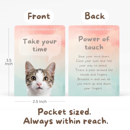 Cats Against Anxiety Cards - 50 Cards by Catchyourdreams for Self Esteem and Stress, Affirmations for Anxiety Emotions Cat Gifts for Women Men (Cats Against Anxiety) - style: Cats Against Anxiety