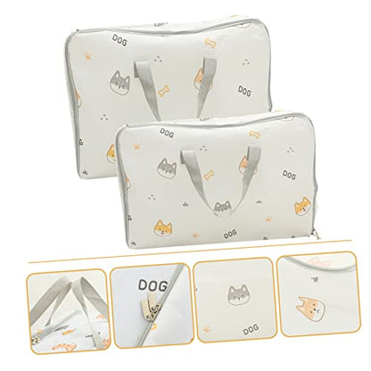 2pcs Oxford Fabric Storage Bags Large Capacity Organizing for Clothes Bedding and Travel and Portable Moving Bags for Home Use