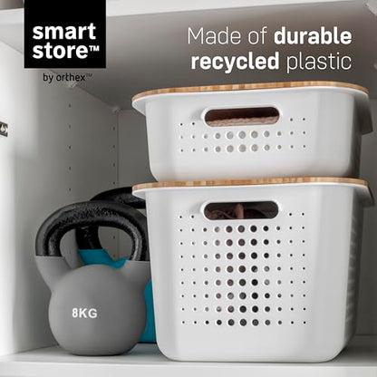 SmartStore - Bamboo Lid for Basket Recycled Storage Box - style: Bamboo Lid