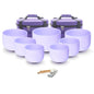 Hye-eun 432hz Purple Crystal Singing Bowls Set of 7Pcs Quartz Frosted Sound Chakra Bowls with Carrying Case for Yoga Meditation Healing Percussion Instruments - color: 7-12inch 432hz Purple 7pcs