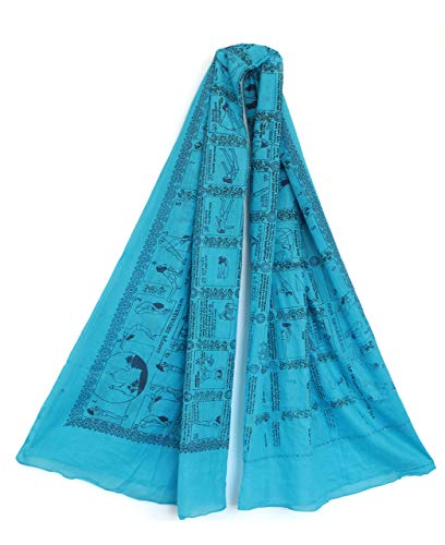 OMA® Yoga Prayer Shawl Wrap Soft Cotton Yoga Posture Asana Pose Hatha Scarf - Large Size