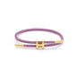 OSIRIDEH2 Bracelet with Adjustable Design Polished H Shape Buckle, Bracelets for Women, 18k Gold-plated Buckle Design Titanium Steel Wire Rope Women's Gift Jewelry - color: Purple Gold