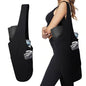 CosInStyle Heavy Duty Cotton Canvas Yoga Bag with Multi-Pocket Organizer, Large Capacity Gym Sports Bags, With 2 Bonus Mat Straps - color: Black