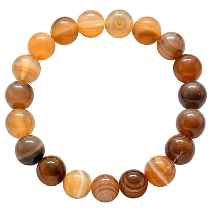 Amazing Gemstone Crystal Bracelet for Women Men's Gifts - Protection Healing Crystal Bracelet - 8mm Gemstone Beaded Stretchable Bracelet Pulseras Para Hombres Mujer Stocking Stuffers Mothers Day Gift (Botswana Agate) - color: Botswana Agate