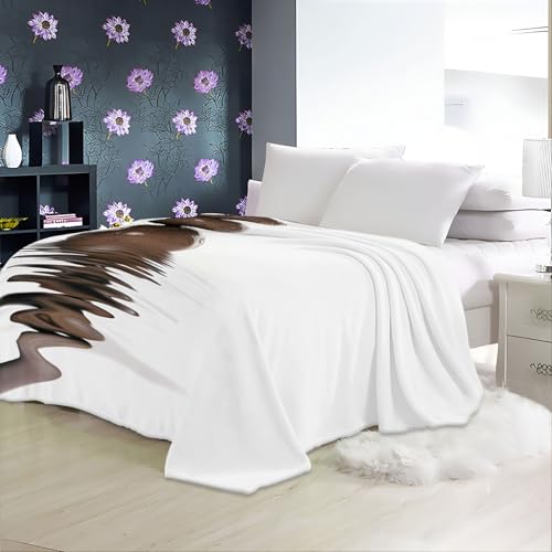 Fleece Blanket Twin 60"x80" Pebble Meditation Throw Blankets for Couch Bed Cozy Soft Warm Lightweight Sofa Blanket, Fleece Blanket Decorative Flannel Blanket