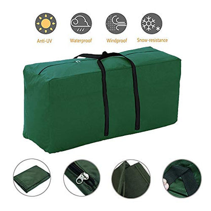 Outdoor Patio Furniture Seat Cushions Storage Bag with Zipper and Handles 68x30x20 Inches Waterproof