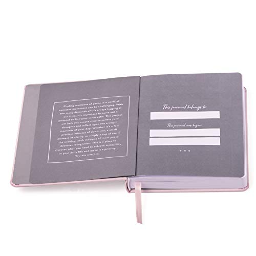 Eccolo Tranquility Journal - Mindfulness Notebook for Men and Women - Compact and Portable Inspirational Workbook for Everyday Writing - Hardcover Vegan Faux Leather - 256 Pages - 4.75x6.7in