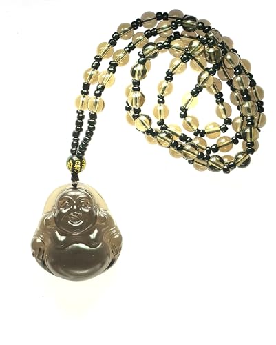 Crystal Pendant Necklaces Healing love Women's Men's choker Obsidian Tiger eye White Crystal Black Gold waterproof dainty Charm stackable statement Cute Stone necklace Unisex - style: Crystal pendant Ice Obsidian Buddha