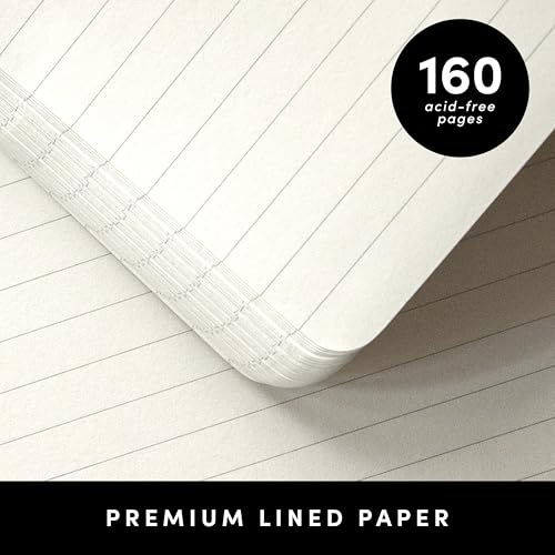 PAPERAGE Lined Journal Notebook, Hardcover Journal for Women & Men, 160 Pages, (5.6 in x 8 in), College Ruled Journaling Notebook for Work, School Supplies & Note Taking, (Sage Green) - color: Sage Green, style: A. Lined