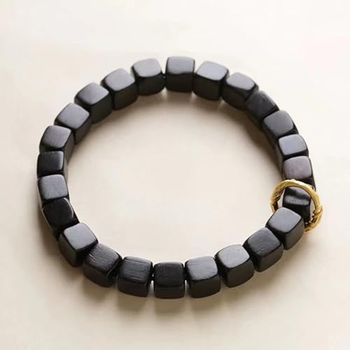 Handmade Wooden Beaded Bracelet – 7mm Natural Beads, Adjustable Stretch Cord, Comfortable Wear for Women & Men