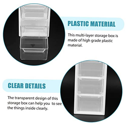 Alipis Desk Storage Case Drawer Dividers Mini Organizer Jewelry Box Tabletop Eco-friendly Space-saving