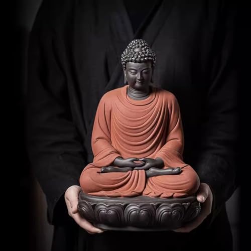 Sculpture Meditating Statue Entrance Zen Statue Ornaments Office Ceramic Crafts Ornaments Figurine Sitting