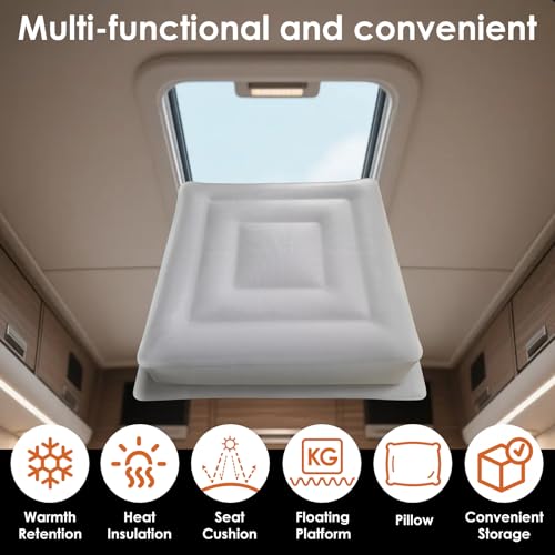 Inflatable Seat Cushion 14", Ultralight Camping Sit Pad, Portable Air Cushion for Stadium, Hiking, Hunting, RV Insulation Pad, Office Chair, Pressure Relief, Waterproof Compact Travel Pillow - White - color: White